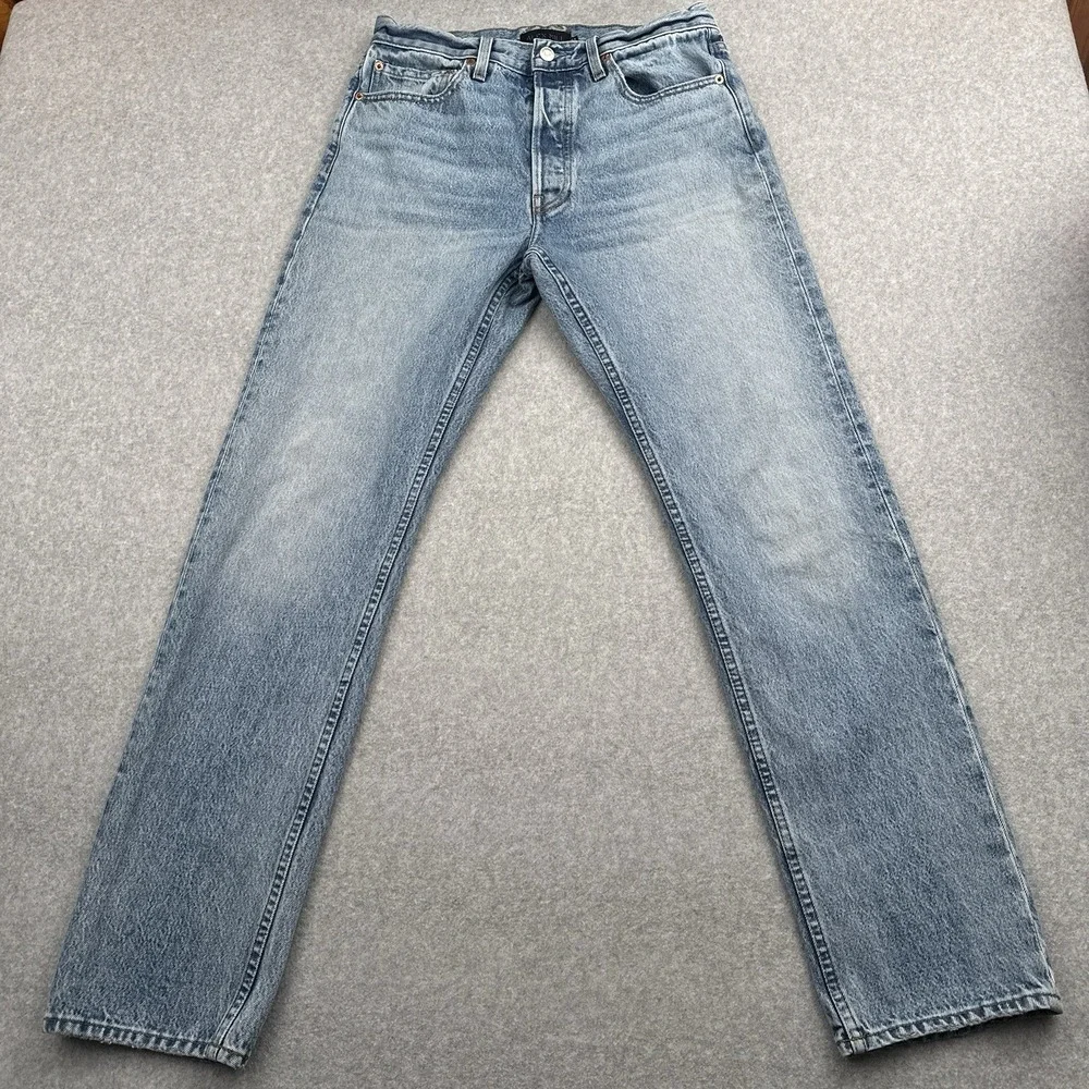 Alex Mill AM Original 5‎ Pocket Jeans Men's 30x31 Vintage Light Indigo Denim USA